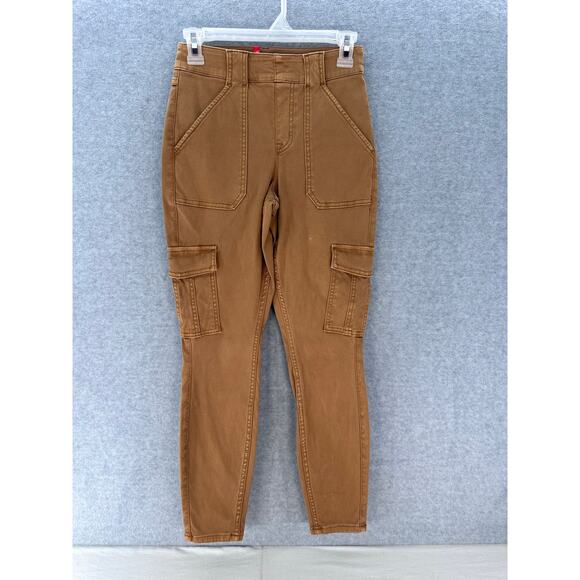 SPANX Pants - Spanx Womens sz S Stretch Twill Cargo Pants Ankle Jogger Khaki Utility High Rise